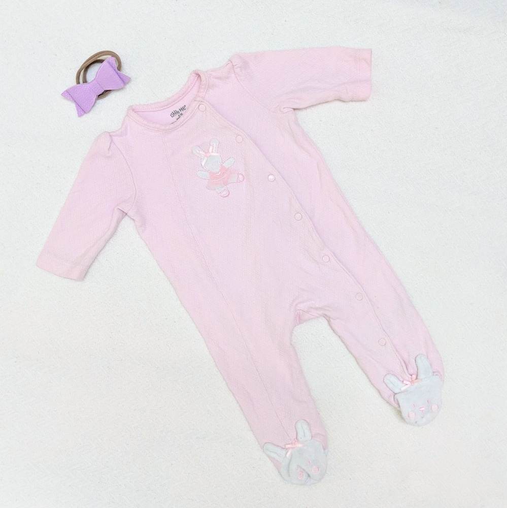 🐰2 for $10 Pink bunny jammies - size 6mo